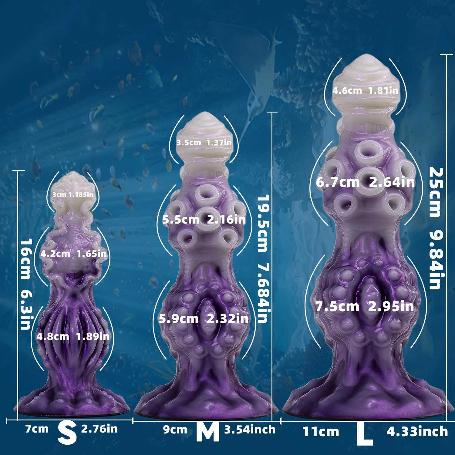 Fantasy Alien Anal Insertion Dildo Monster Shaped Knot Dildo Big Suction Butt Plug Cup Female Couple Sex Toy Adult SuppliesXJ250806