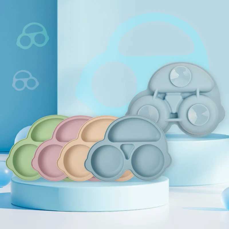 Baby Safe Silicone Dining Plate Suction Cartoon Children Dishes Feeding Toddler Training Tableware Retro Kids Smile Face Bowl X250806