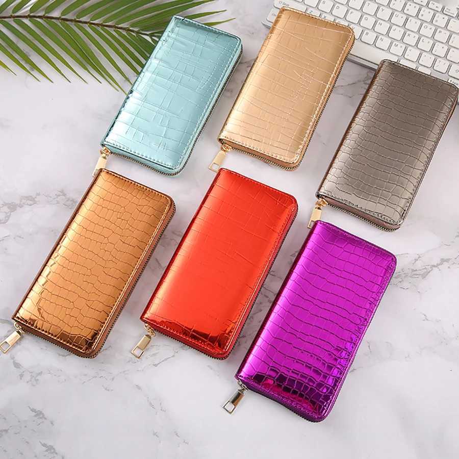 Fashionable Stone Patterned Wallet With Shiny Surface Multifunctional Large Capacity Banknote Holder Multi Slot Card Bag XJ250806