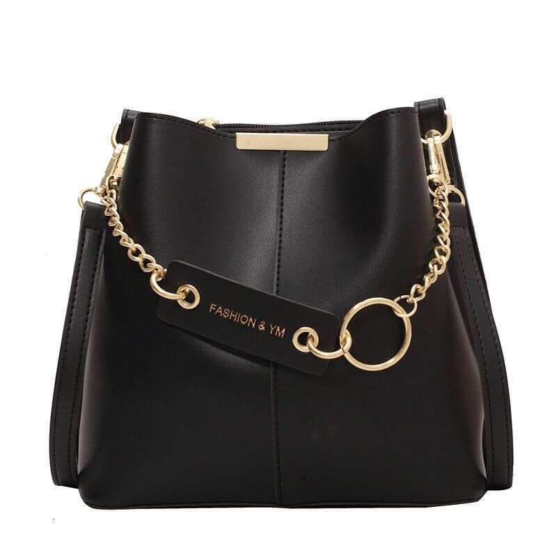 Women's Popular Crossbody Female Bucket Fashion Texture Solid Color Shoulder Bag