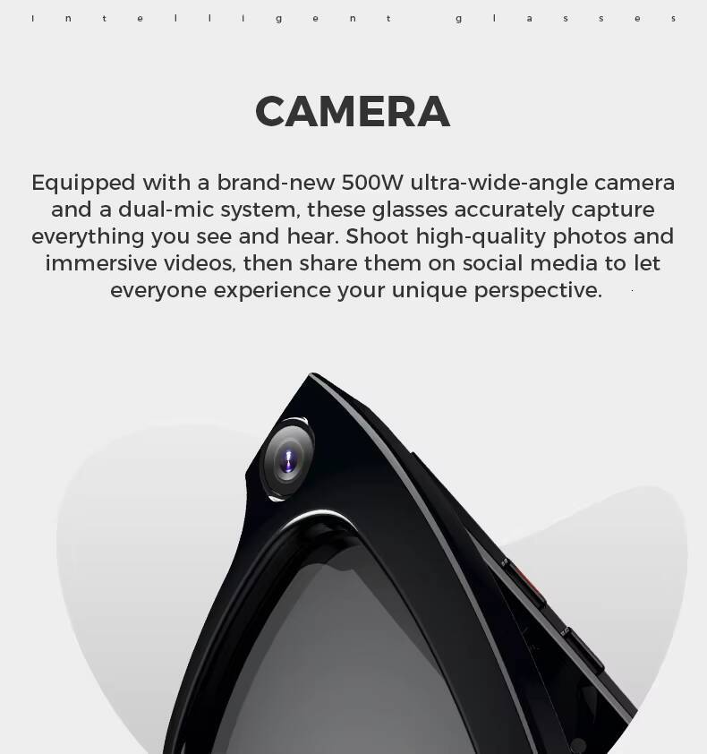 Innovative Artificial Intelligence with Camera Product Smart Bluetooth Glasses