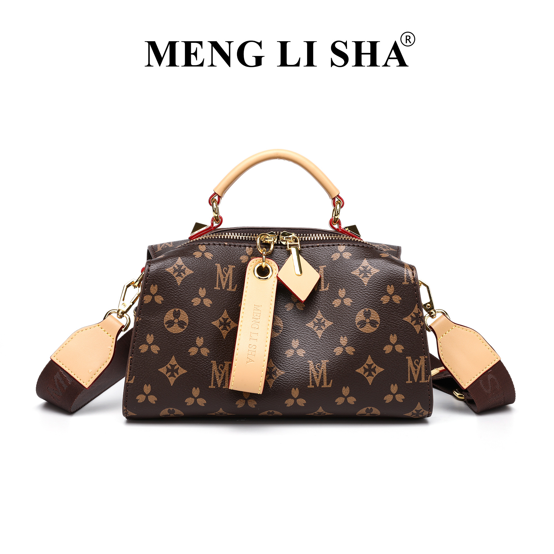 MENGLISHA spring and summer new women's bag light luxury simple handbag commuting to work large-capacity one-shoulder crossbody bag