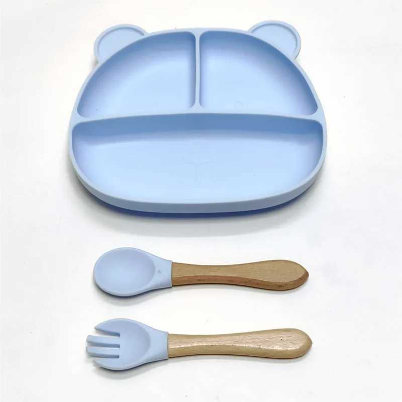 Gel dinner plate children eating tableware adsorption on the flat surface fruit plate silicone supplement plate X250806