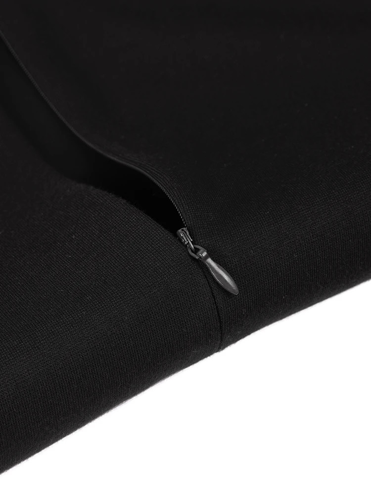 Nice-forever New Spring Elegant Stylish Contrast Color Patchwork Office Work vestidos Business Bodycon Women Dress B571