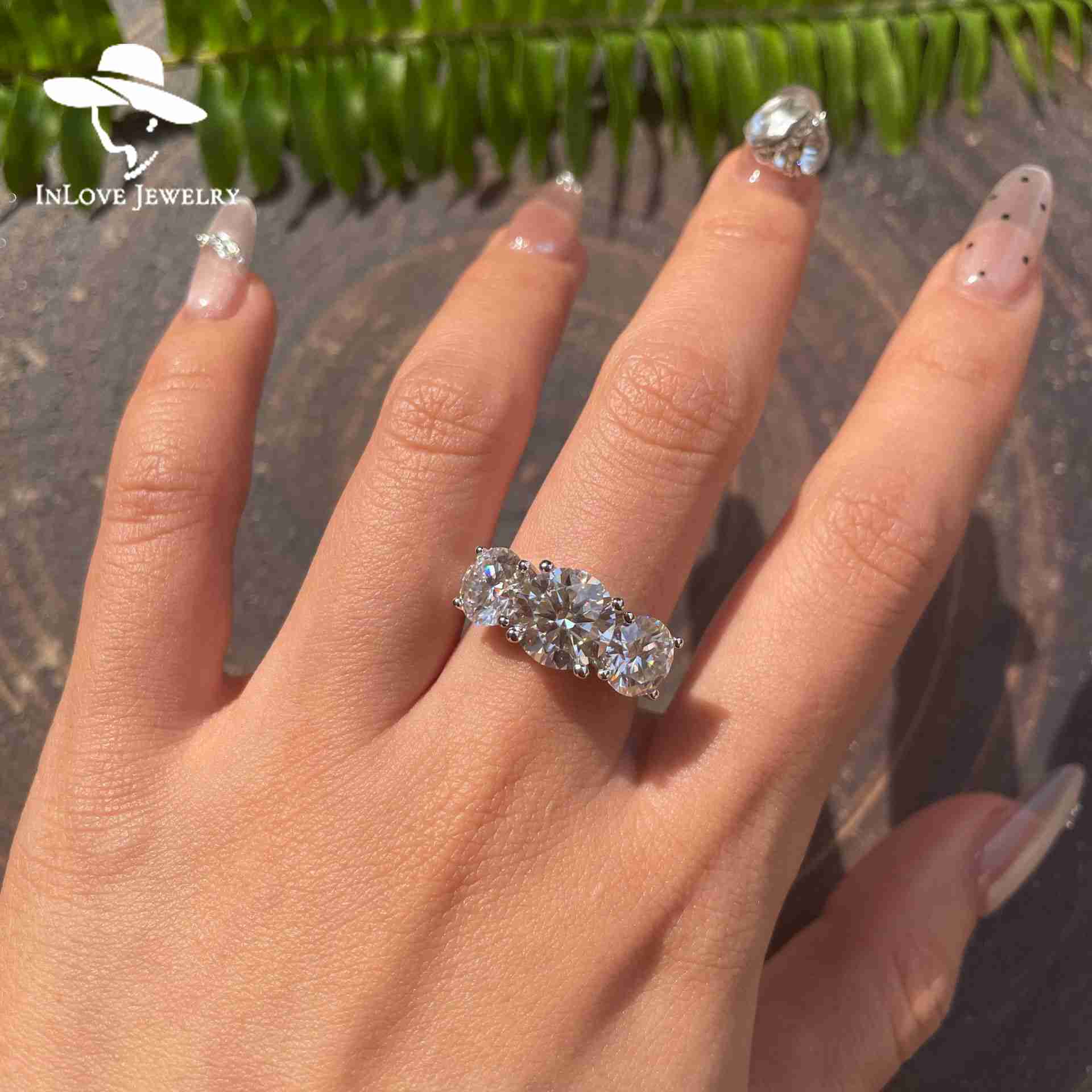 Custom Solitaire Big 2ct 3 Ct Gold 14k 18k Engagement Oval Round Vvs Moissanite Wedding Cvd Lab Grown Diamond Ring for Women