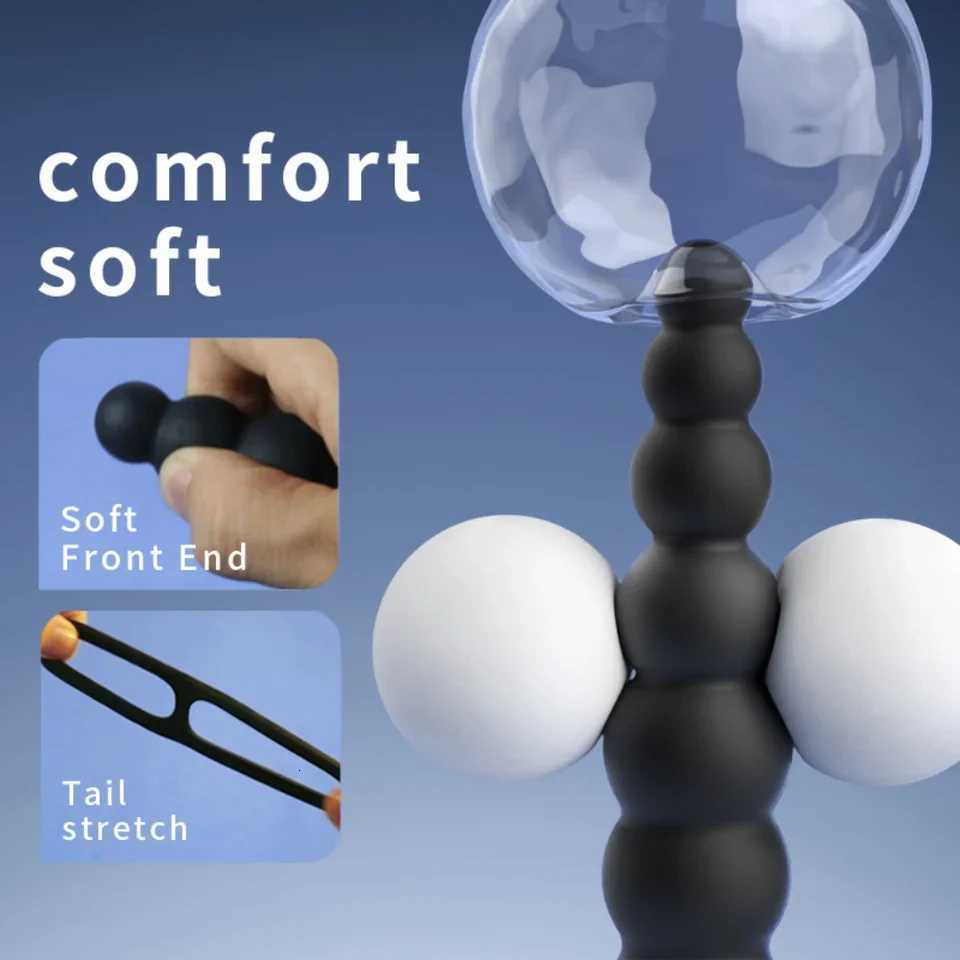 Male Prostate Massager Thrusting Vibrator Anal Bead Wireless Remote Control Lock Ring Delay Ejaculation Butt Plug Sex Toy for MenXJ250806