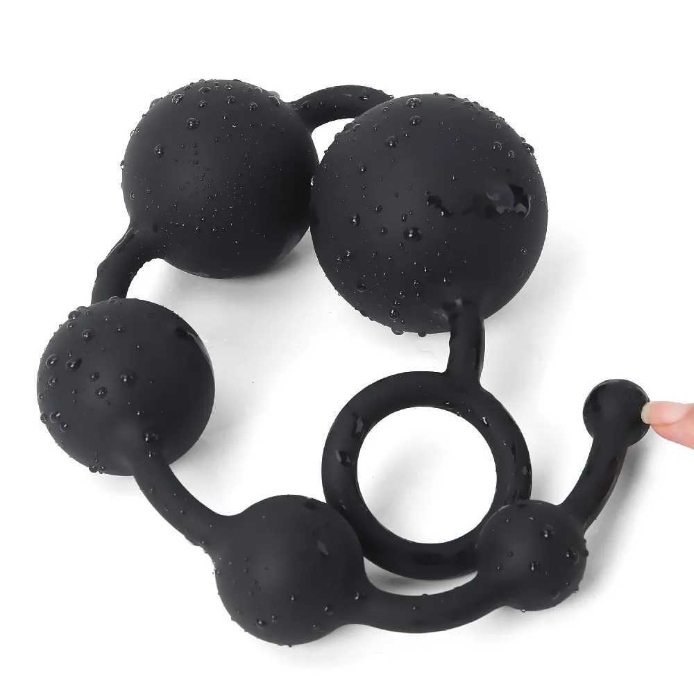 3/4/5/6 Huge Anal Beads Hard Silicone Anal Balls Sex Toys For Women Men Prostate Massage Big Butt Plug Anal Dilation Masturbator XJ250806