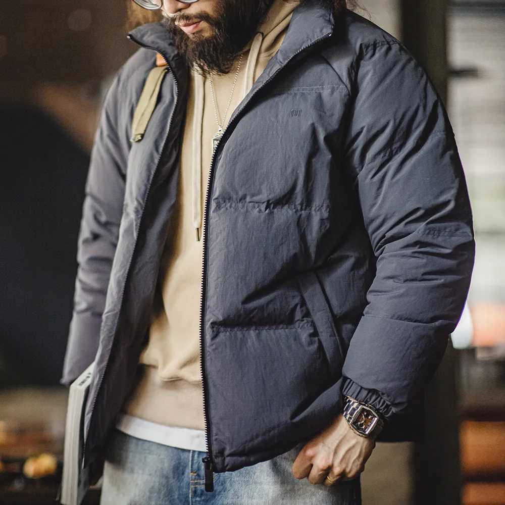 Maden Winter Stand-up Collar Down Jacket for Men White Duck Down Filling Outdoor 4-Grade Waterproof Coat Thickened Warm Jacket W250806