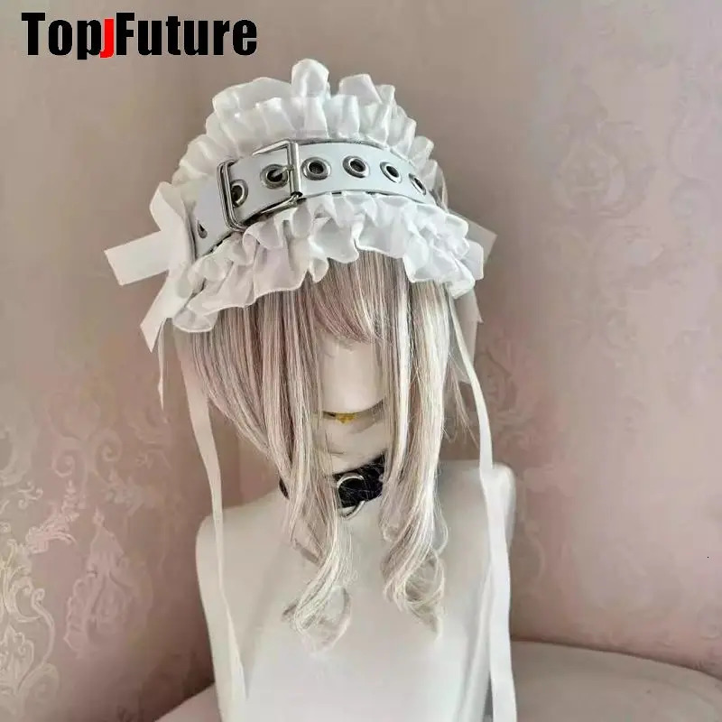 Women Big Lace y2k girl gothic lolita cosplay Harajuku Punk hairbands hairband hair hoop Lolita Buckle Punk cosplay Headband 250730