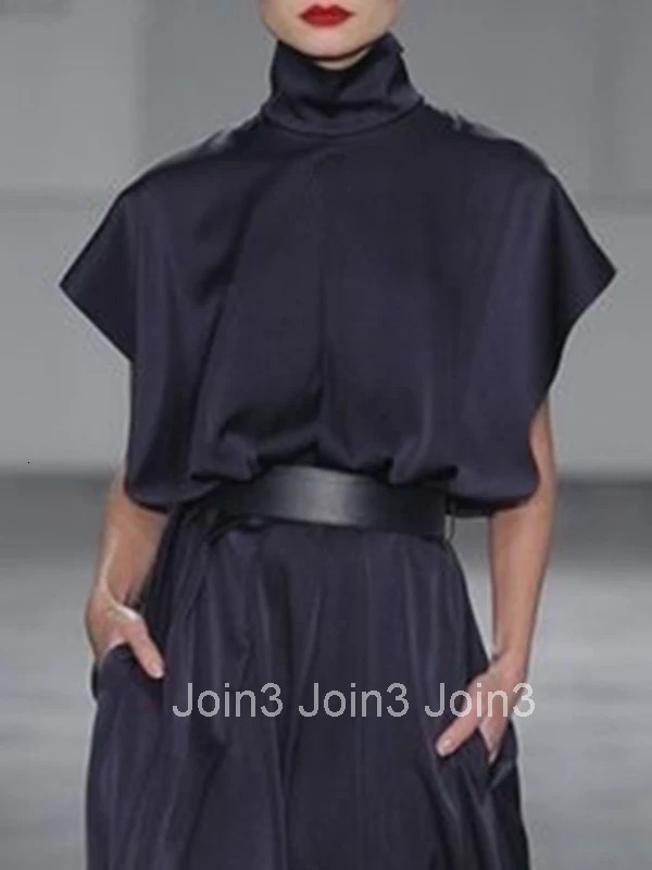 Summer Elegant Long Dresses Women Clothing New in Tied Waist High Neck Party Evening Maxi Dresses for Woman