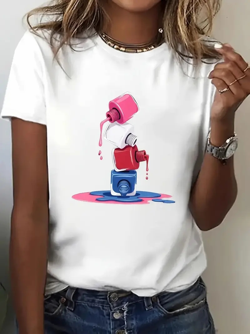 Artistic Eclectic clothes women designer Tees 180g Cotton Plus Size Customizable Butterfly Floral Angel Wings print top US Warehouse 3Day Delivery 13f