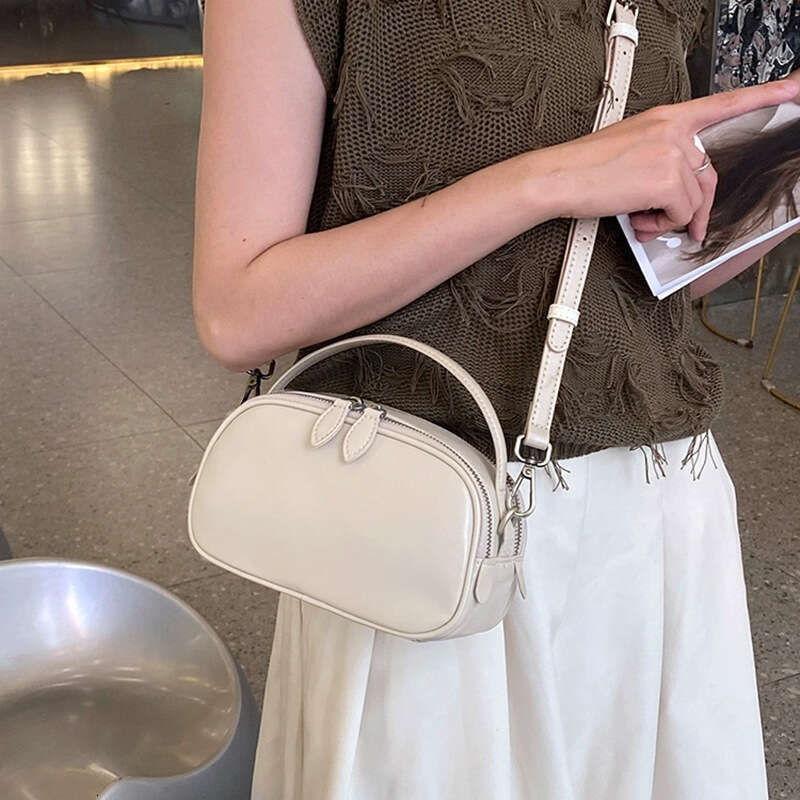 Genuine Leather for Women 2025 Spring Summer New Camera Fashion Versatile Crossbody Handheld Casual Ladies Shoulder Bag