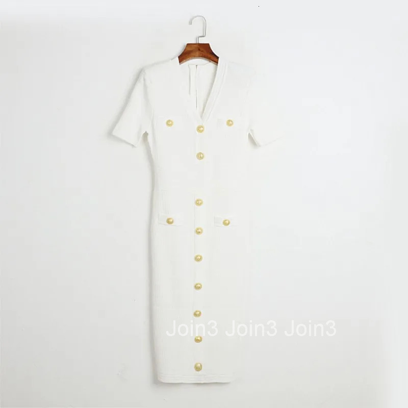 New Elegant Knit Short Dress Metal Single Breasted Fashion Summer Dress For Women French Zipper Solid Slim Chic Vestidos