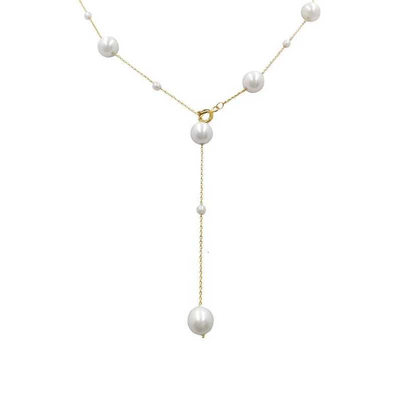 2025 New Simple Long Imitation Pearls Back Necklace for Women Sexy Tassel Pearl Harness Bikini Chest Chain Body Jewelry Mujer Y250805