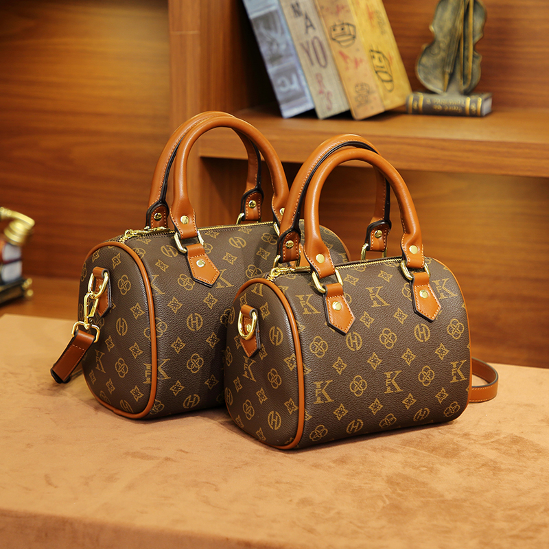 MKF designer bag free shipping High quality casual Boston bag simple versatile classic printing vintage handbag for woman