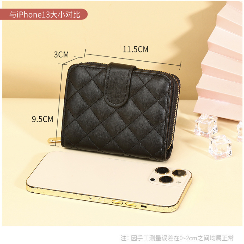 New Ins Diamond Pattern Fashion Small Wallet for Women Short Style Student Korean Version Coin Purse