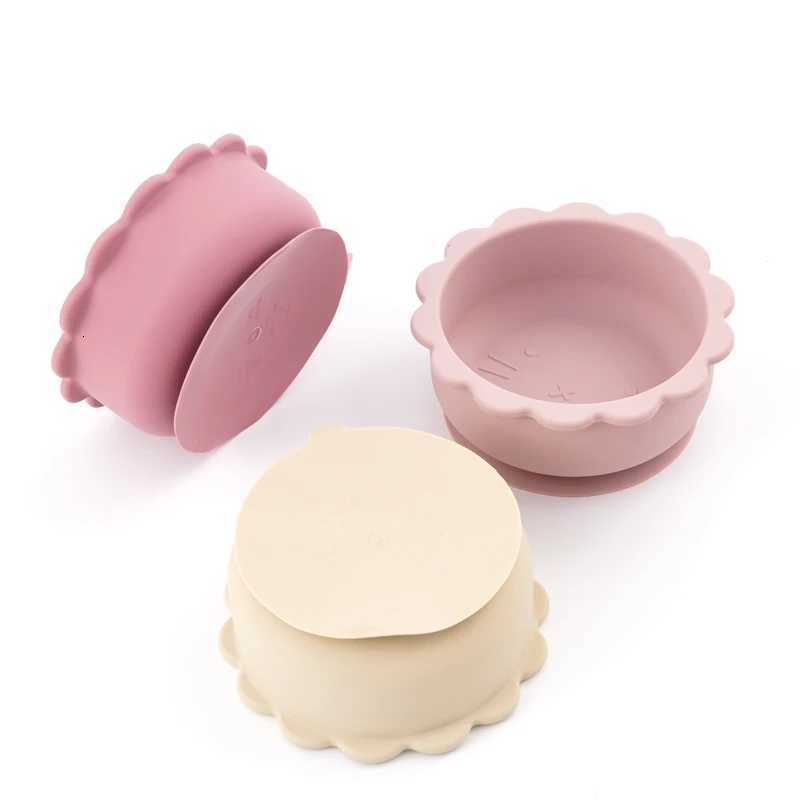 Flower Shape Childrens Tableware Food Grade Feeding Baby Bowl Popular Dishes Plates Dining Appliance Newborn Accessories X250806