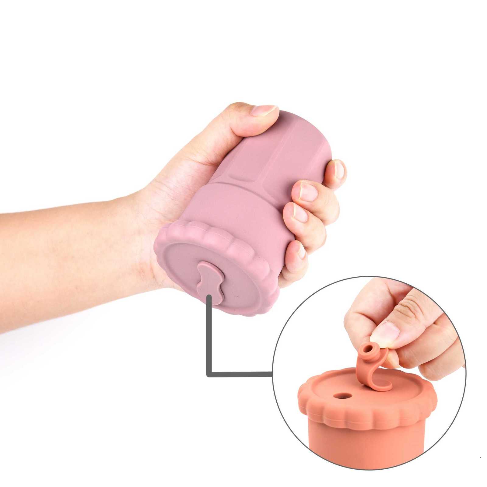 200ML Silicone Drinking Cup sippy Kids Learning Cup Silicone Baby Straw Cup With Lid X250806