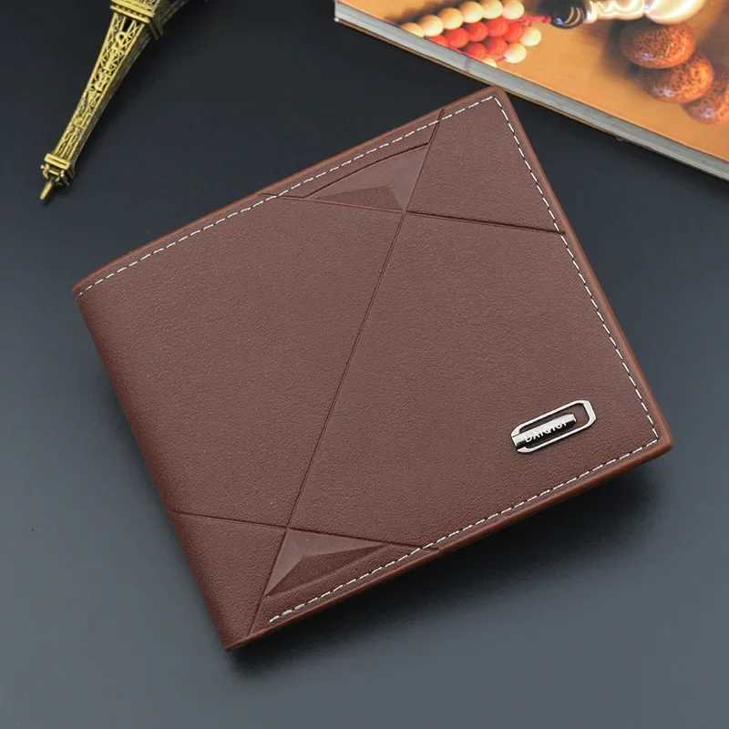 Mens PU Leather Short Wallet Money Clip Multi-card Card Holder New Horizontal Wallet Coin Purse Gift For MenXJ250806