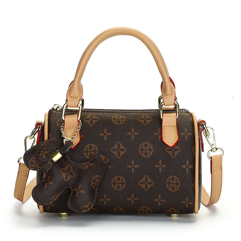 High-End Fashion Boston Handbag 2025 New Vintage Floral Shoulder Crossbody Versatile Pillow Bag for Women