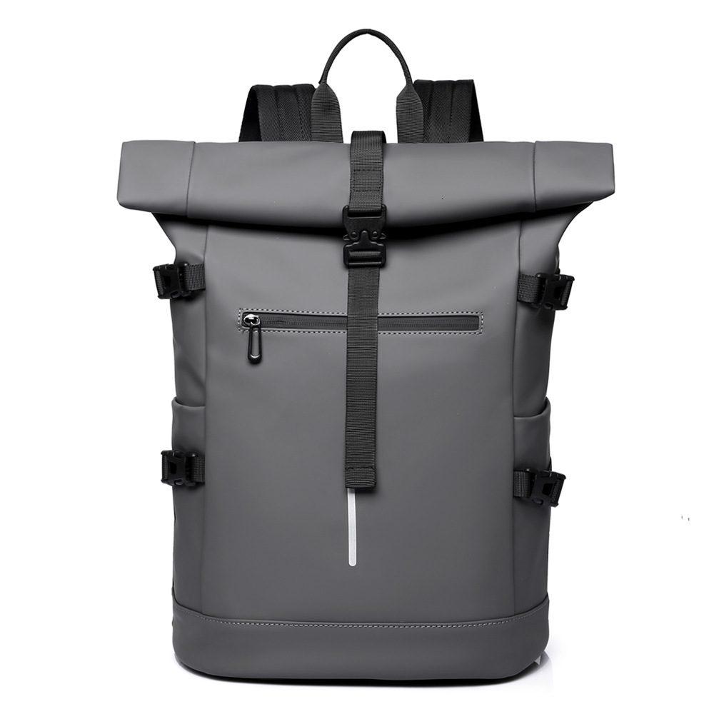 2025 New Brand Roll-Up Men's Backpack Trendy Single Commuter Large Capacity Double Shoulder Bag ddmymoon