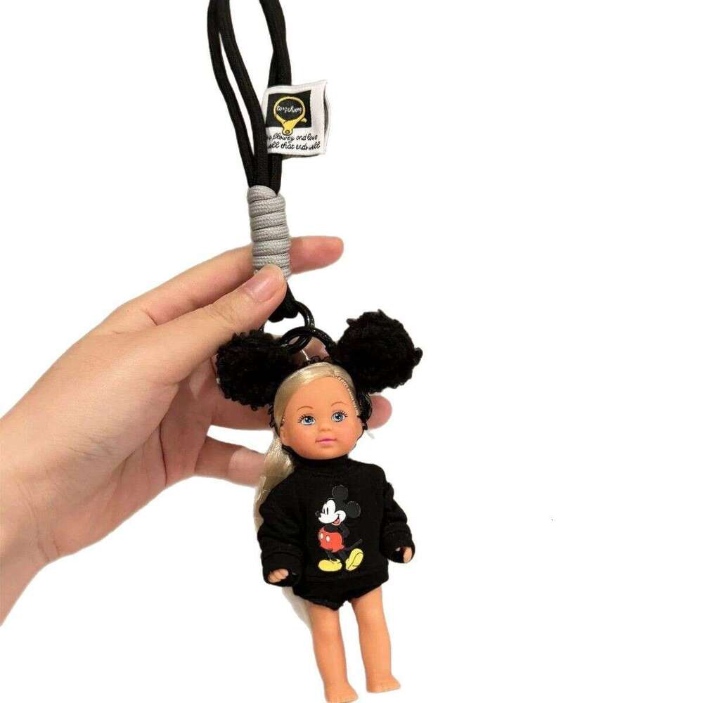 DHessentials Cute Barbie Doll Keychain - Vintage Childhood Memory Keyring, Sweet Alloy Bag Charm for Girls Best Friend Gift (28g) Ins Style