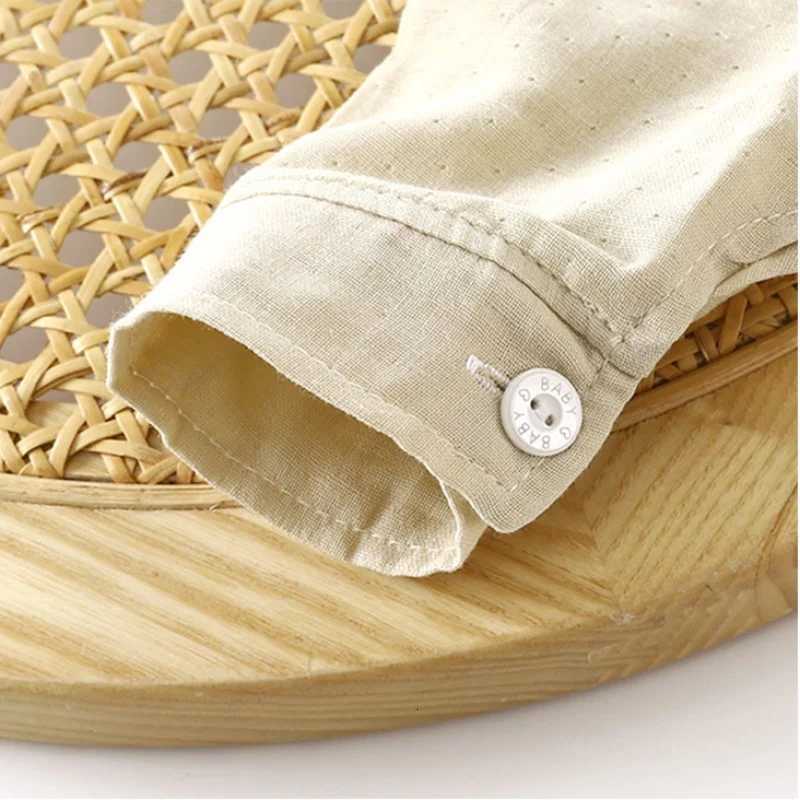 100% Cotton Button Up Shirt 1-7Y Kids Boy Long Sleeve Blouse Clothes Pure Color Casual Top Versatile Spring Autumn Baby Girls Wear X250806