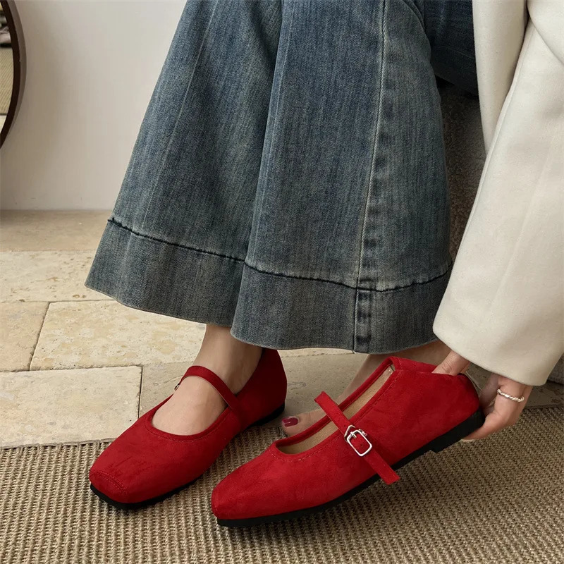 Retro Style Internal Elevation Women Mary Jane Shoes Ladies Soft Sole Dress Flats Casual Street Style Shoes 250731