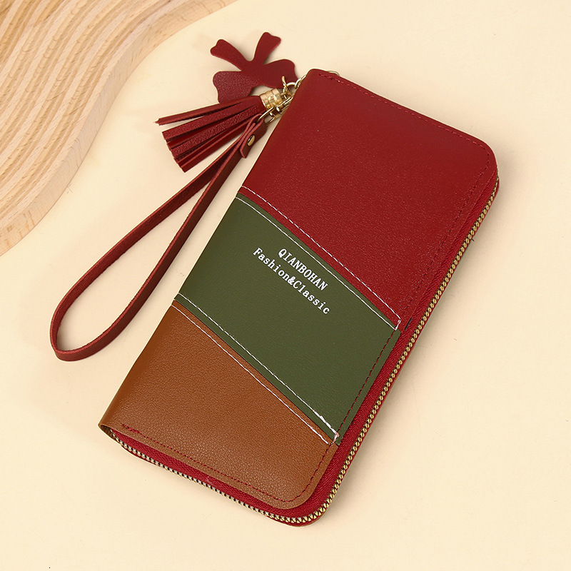 New Women's Long Ins Versatile Fashion Korean Style Ladies Zipper Large Capacity Clutch Wallet for Women