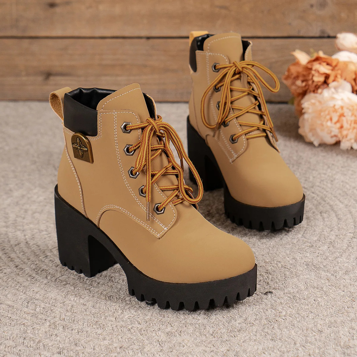 Chunky Patchwork Cowboy Boots Woman Winter Autumn Pointed Toe Western Mid Calf Boots For Women Casual Shoes 250731