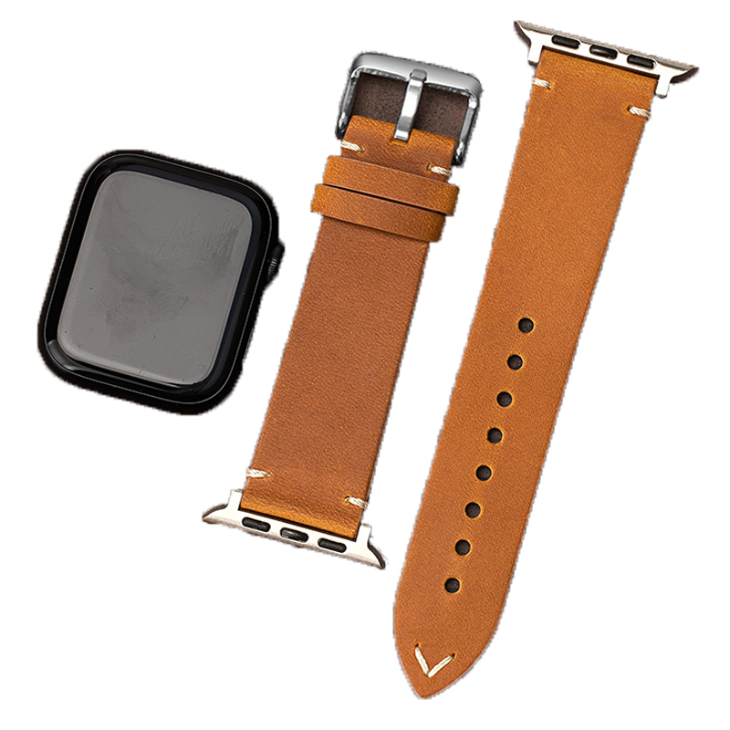 Sleek and Durable Leather Watch Strap for Contemporary Wristwatches Fits Different Sizes & Water Resistant - FMP01