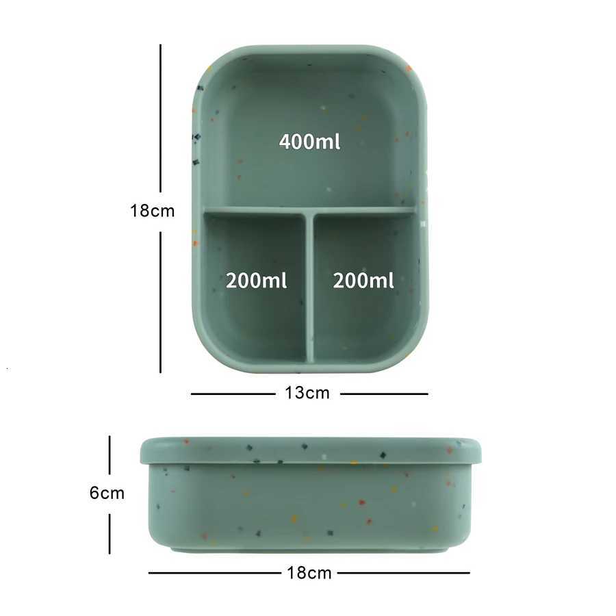 1PCS Microwave Lunch Box Silicone Bowl Dinnerware Food Storage Container Children School Office Portable Baby Feeding Bento Box X250806