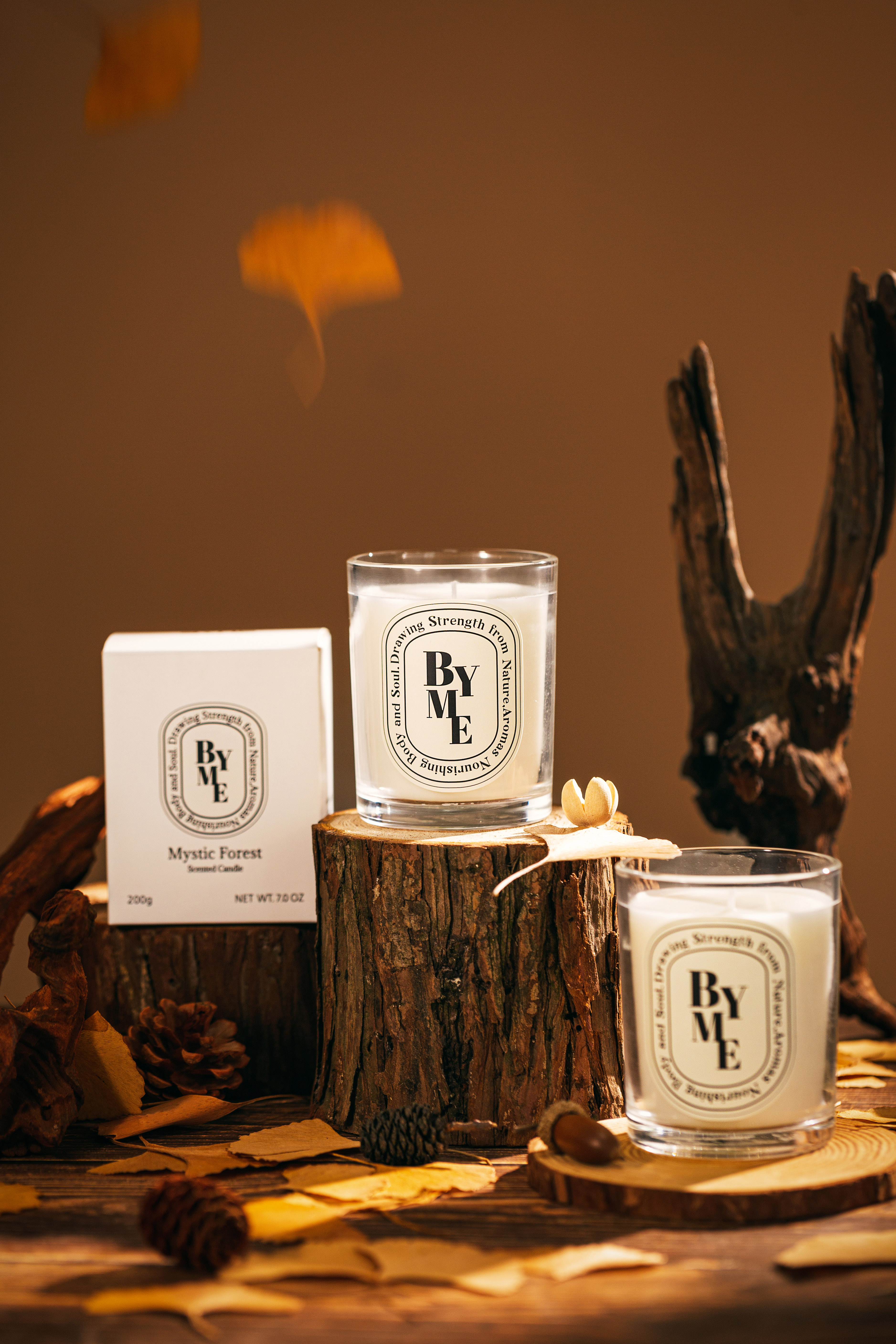 Minimalist Transparent Glass Candle with Natural Soy Wax - Safe & Scented for Up to 40 Hours