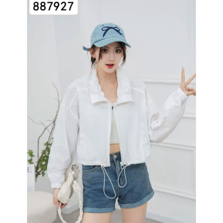 manners Short lightweight sun protection jacket, stand-up collar with adjustable drawstring hem, summer fashion must-have 887927 comfort