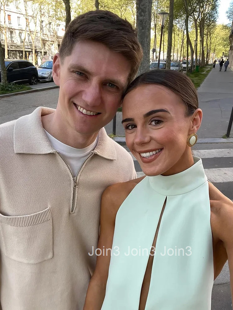 Ahagaga Elegant Womens Mini Dresses Turtleneck Hollow Out Slim Fit Solid Regular Causal Basic Summer Halter Vestidos Female