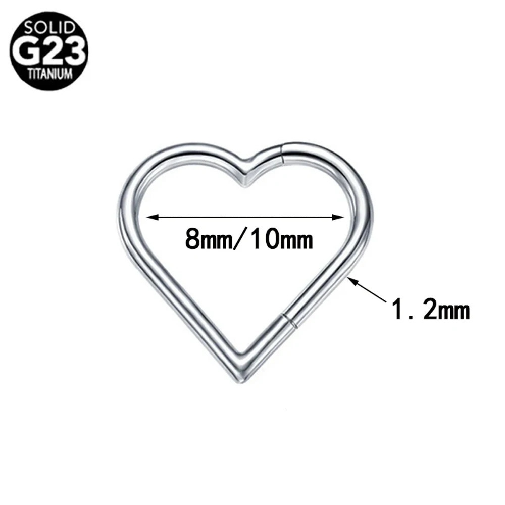 G23 Bee Septum Nose Ring Piercing Body Jewelry 16G Moon Segment Snake Clicker Helix Ear Cartilage Heart Daith Hoop 250805