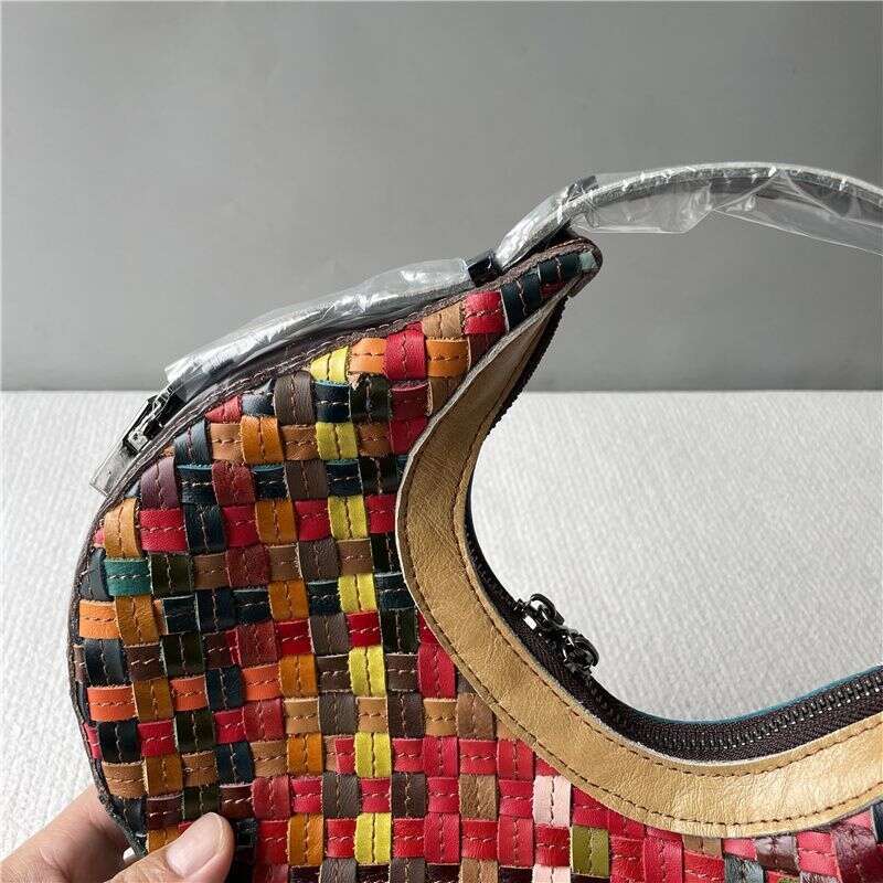 Designer Bag Tote Shoulder Bag New Top Layer Cowhide Ethnic Style Woven Fashion Underarm Single Crossbody Women S Genuine Leather