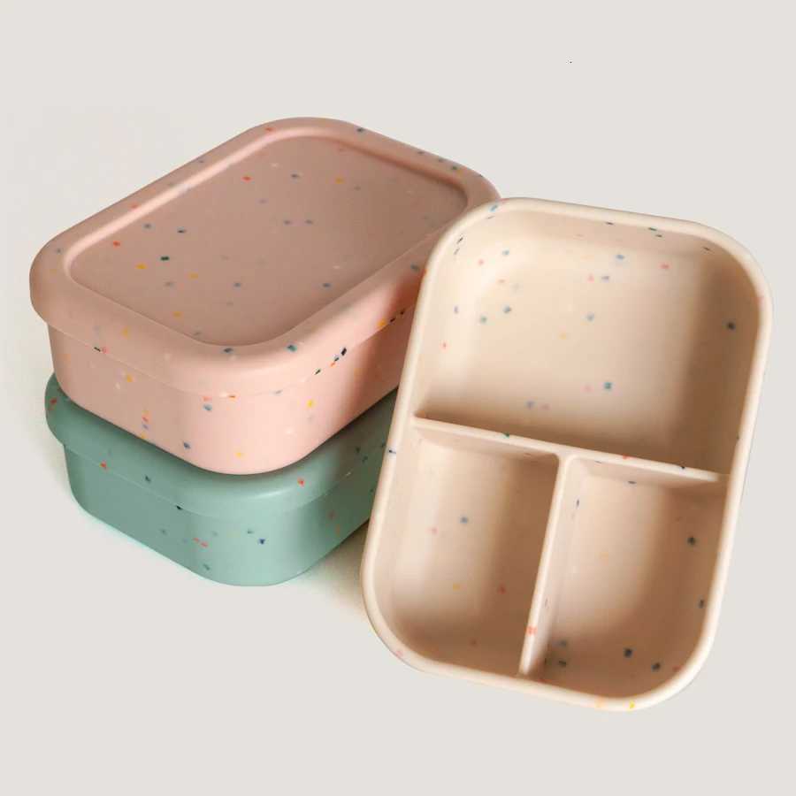 1PCS Microwave Lunch Box Silicone Bowl Dinnerware Food Storage Container Children School Office Portable Baby Feeding Bento Box X250806
