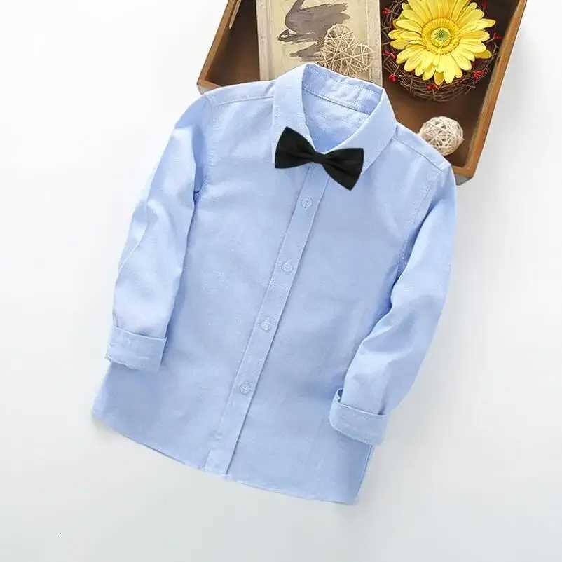 Toddler Teen Clothes School Uniform Boys Bow Tie Shirts Long Sleeve Shirt For Kids Boys Childrens Costume 4 6 8 10 12 14 Years X250806