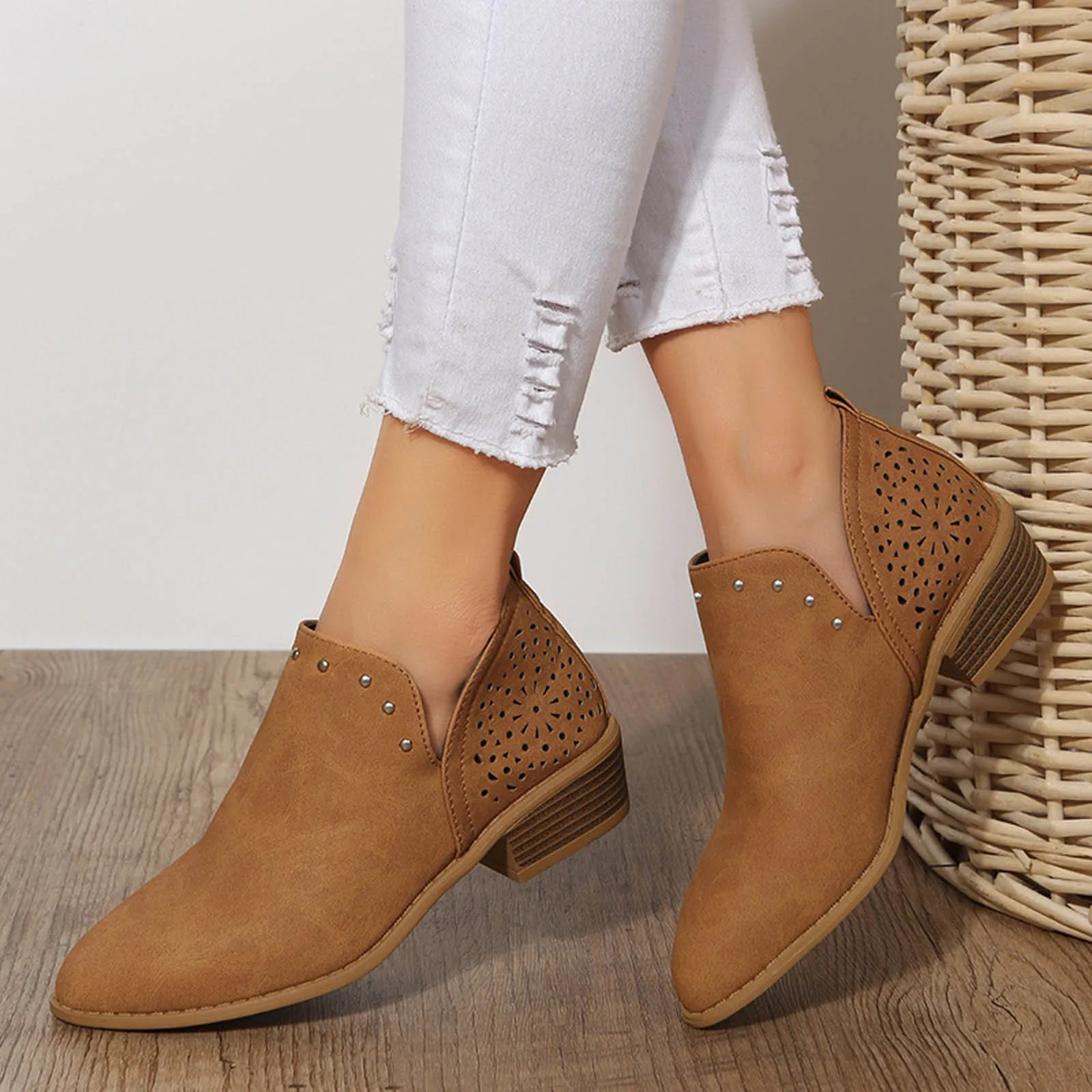 Cowboy Cowgirl Boots For Women Heel WomenS Ankle Boot Fashion Boots Female Vulcanize Platform Boots Botas De Mujer 250731