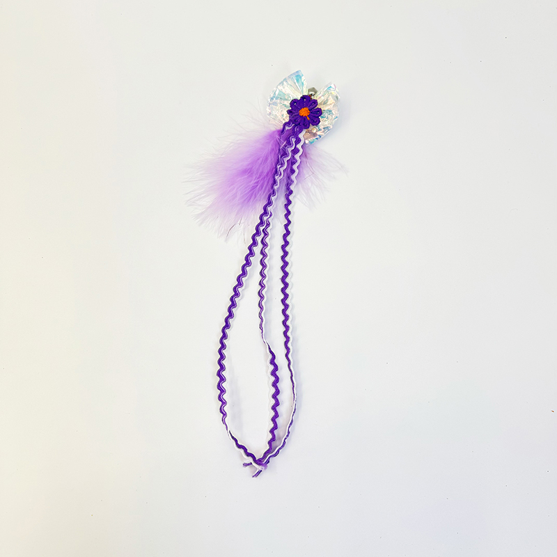 Cat toy magic color paper feather cat stick, bell to relieve boredom