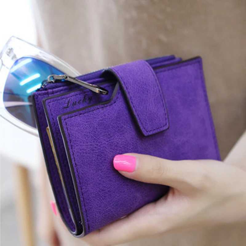 New Womens Wallet PU Leather Short Wallet Made of PU Leather Female Purses Card Holder Foldable Portable Lady Coin PursesXJ250806