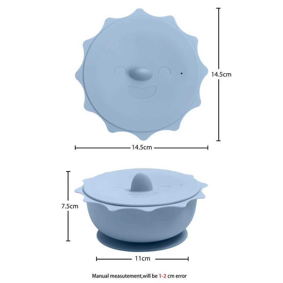 1PCS Baby Silicone Suction Bowl BPA Free Cartoon Shape Food Tray Dishes Plate Child Feeding Non-Slip Tableware Baby Accessories X250806