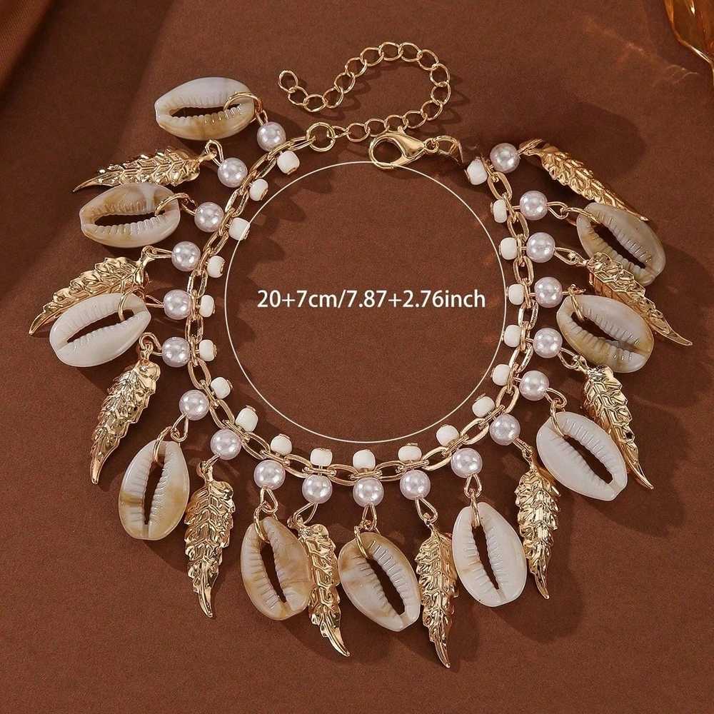 1 Piece Bohemian Vacation Foot Jewelry TrenDY Fashion Beach Shell Tassel Anklet Womens Ankle AccESSories Y250805