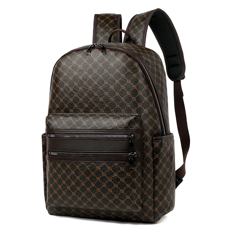 Fashion Business Men Large Capacity Backpack Multifunctional Laptop Bag School Bag High Quality Leather Retro Travel Bag Mochila 250806