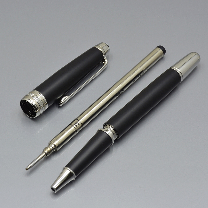 Classics 163 Ballpoint Pen Matte Black Metallic Design Fountain Pens Writing Gift Office Supplies With Serial Number