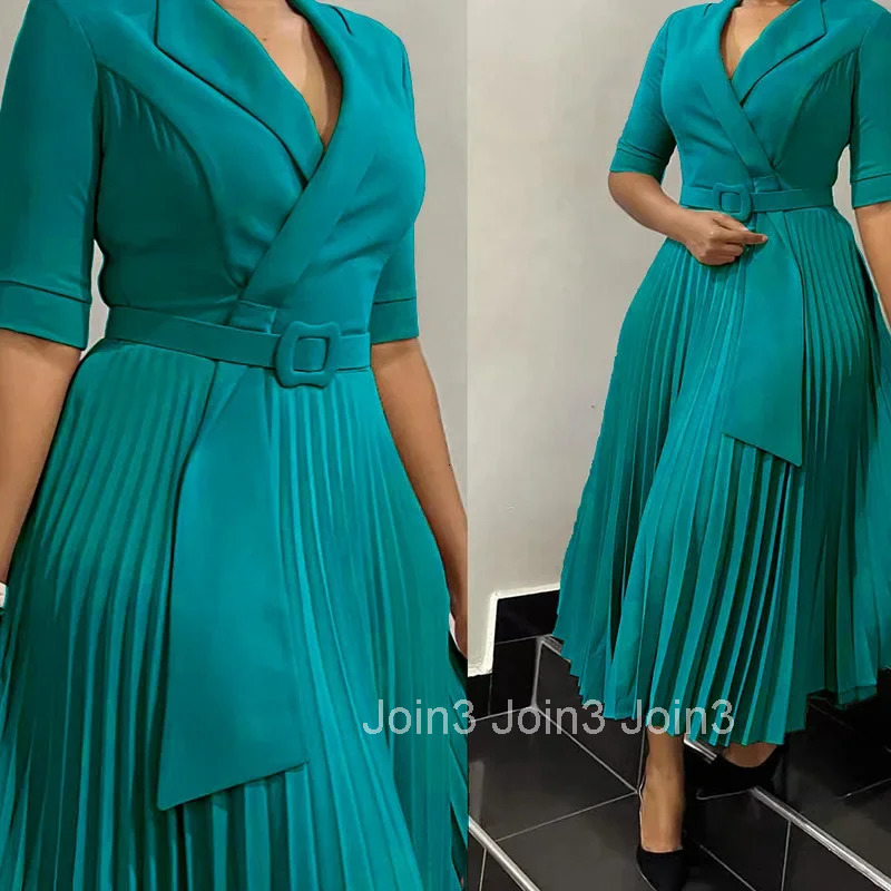 Pleated Dress Women Sexy Dresses White Round Neck Slim Sheath Work High Waist Hip Wrap Elegant Bodycon Mid Length Vestidos