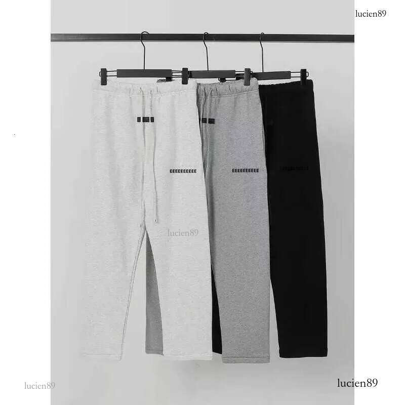 Season 8 Classic Brand Mens Straight Pants Luxury Design Double Row Plush Letter Straight Pants Street Couple Cotton Pants W250505