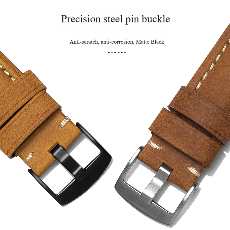 Sleek Waterproof Leather Watch Band with Adjustable Size Fit Durable genuine leather - PN1111