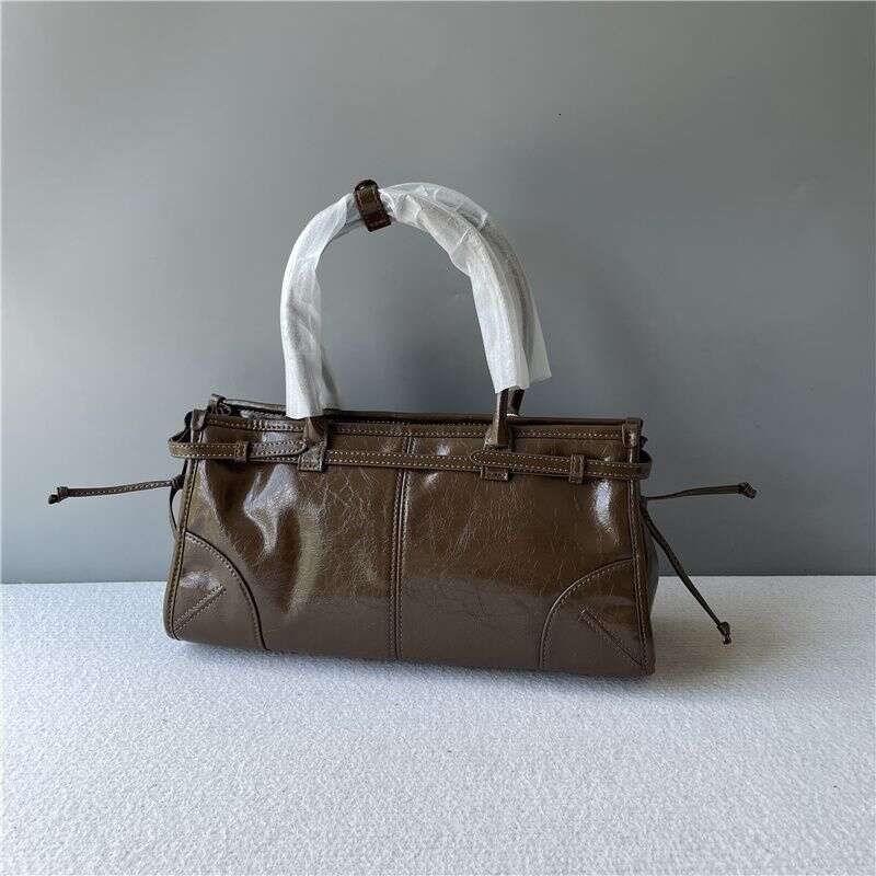 Designer Bag Tote Shoulder Bag Niche Cowhide Handbag New Luxury Top Layer Oil Wax Genuine Leather Versatile For Women